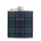 Monogramed Clan Cooper Tartan Plaid Flask Heupfles (Voorkant)
