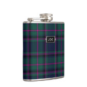 Monogramed Clan Cooper Tartan Plaid Flask Heupfles (Rechts)