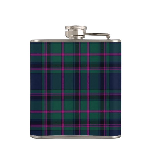 Monogramed Clan Cooper Tartan Plaid Flask Heupfles (Achterkant)