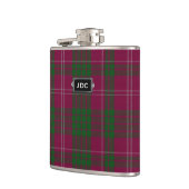 Monogramed Clan Crawford Tartan Pset Flask Heupfles (Links)