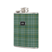 Monogramed Clan Currie Tartan Pset Flask Heupfles (Links)