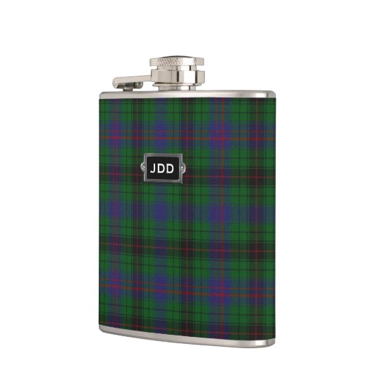 Monogramed Clan Davidson Tartan Plotselfles Heupfles (Links)