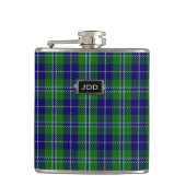 Monogramed Clan Douglas Tartan Pset Flask Heupfles (Voorkant)