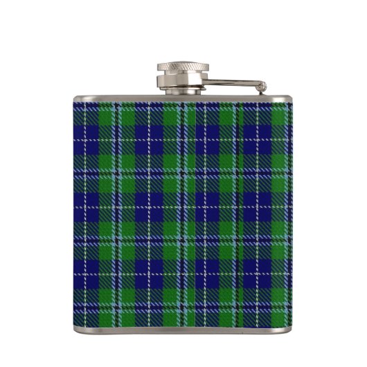 Monogramed Clan Douglas Tartan Pset Flask Heupfles (Achterkant)