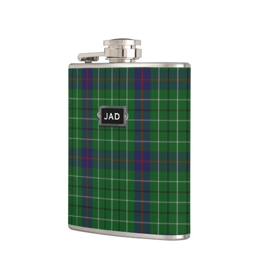 Monogramed Clan Duncan Tartan Plaid Flask Heupfles (Links)
