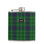 Monogramed Clan Duncan Tartan Plaid Flask Heupfles (Voorkant)