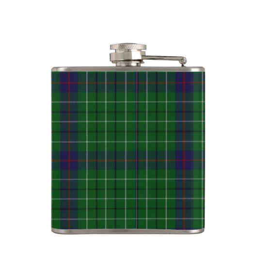 Monogramed Clan Duncan Tartan Plaid Flask Heupfles (Achterkant)