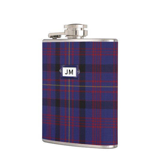 Monogramed Clan Dundonald Tartan Plaid Flask Heupfles (Links)