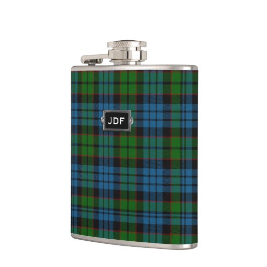 Monogramed Clan Fletcher Tartan Pset Flask Heupfles (Links)