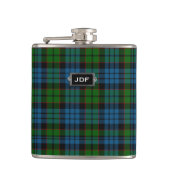 Monogramed Clan Fletcher Tartan Pset Flask Heupfles (Voorkant)
