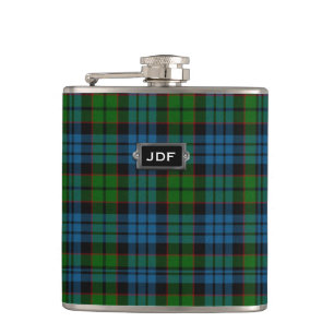Monogramed Clan Fletcher Tartan Pset Flask Heupfles
