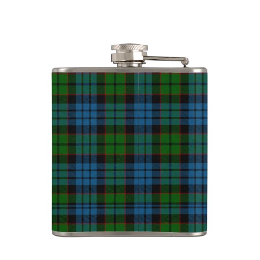 Monogramed Clan Fletcher Tartan Pset Flask Heupfles (Achterkant)