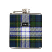 Monogramed Clan Gordon Dress Tartan Plaid Flask Heupfles (Voorkant)