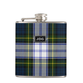 Monogramed Clan Gordon Dress Tartan Plaid Flask Heupfles