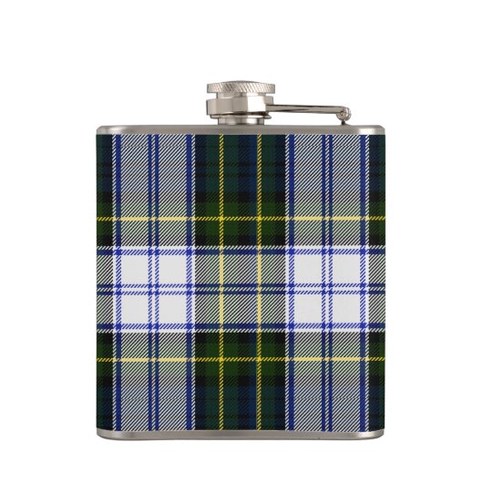 Monogramed Clan Gordon Dress Tartan Plaid Flask Heupfles (Achterkant)