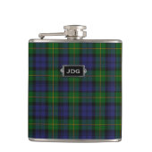 Monogramed Clan Gordon Tartan Pset Flask Heupfles (Voorkant)