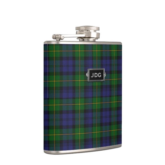 Monogramed Clan Gordon Tartan Pset Flask Heupfles (Rechts)
