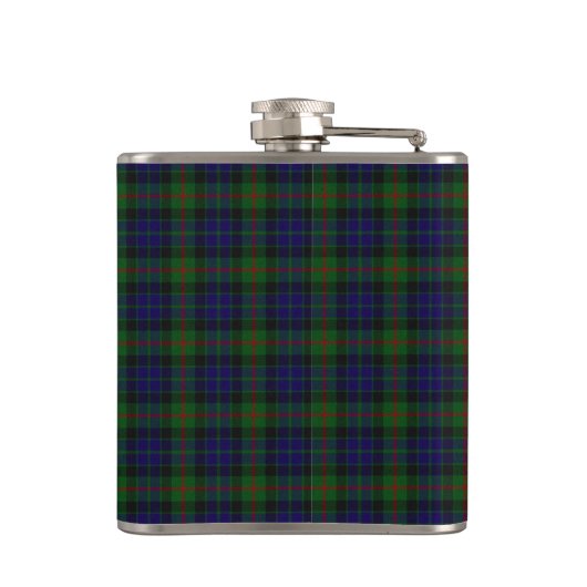 Monogramed Clan Gunn Tartan Pset Flask Heupfles (Achterkant)