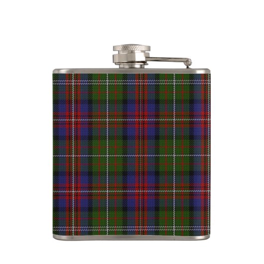 Monogramed Clan Hargis Tartan Pset Flask Heupfles (Achterkant)