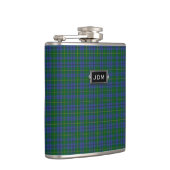 Monogramed Clan Johnston Tartan Pset Flask Heupfles (Rechts)