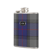 Monogramed Clan Kinnaird Tartan Pset Flask Heupfles (Links)