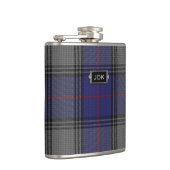 Monogramed Clan Kinnaird Tartan Pset Flask Heupfles (Rechts)