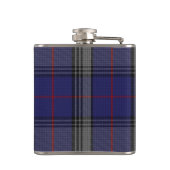Monogramed Clan Kinnaird Tartan Pset Flask Heupfles (Achterkant)