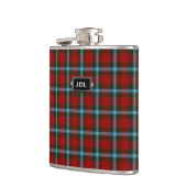 Monogramed Clan Livingstone / MacLay Tartan Heupfles (Links)