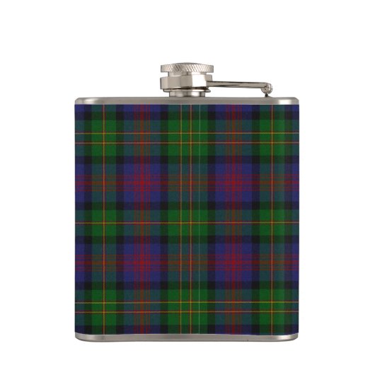 Monogramed Clan Logan Tartan Pset Flask Heupfles (Achterkant)