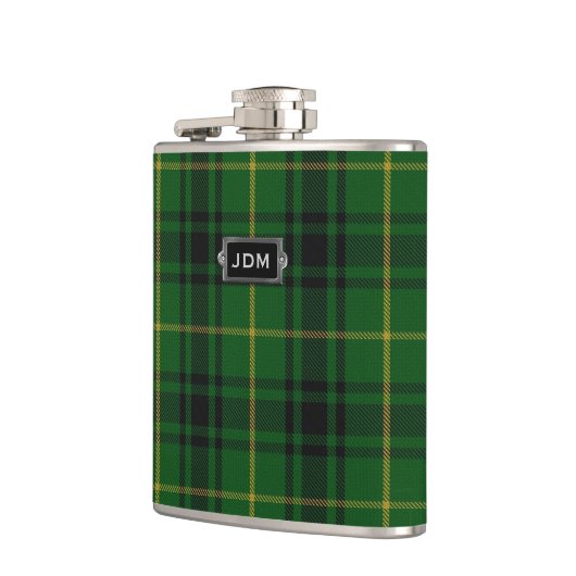 Monogramed Clan MacArthur Tartan Pset Flask Heupfles (Links)
