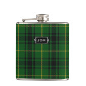 Monogramed Clan MacArthur Tartan Pset Flask Heupfles (Voorkant)
