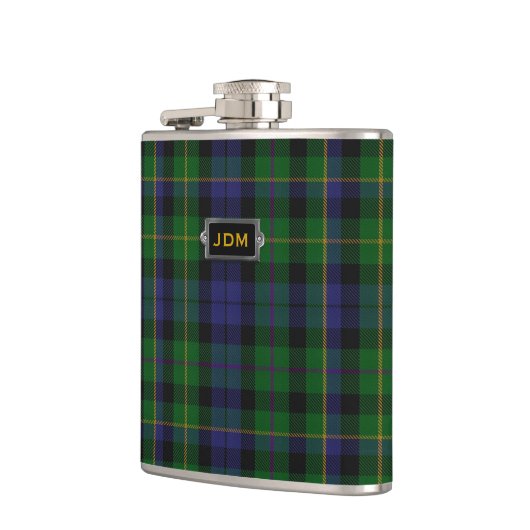 Monogramed Clan MacBride Tartan Pset Flask Heupfles (Links)