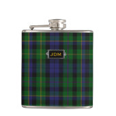 Monogramed Clan MacBride Tartan Pset Flask Heupfles (Voorkant)