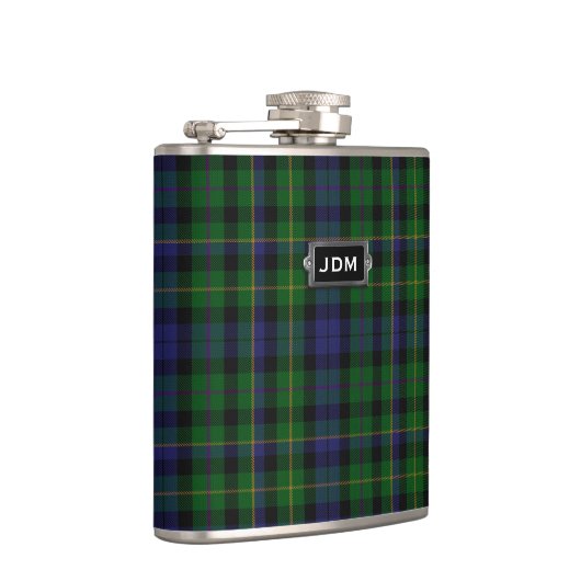 Monogramed Clan MacBride Tartan Pset Flask Heupfles (Rechts)