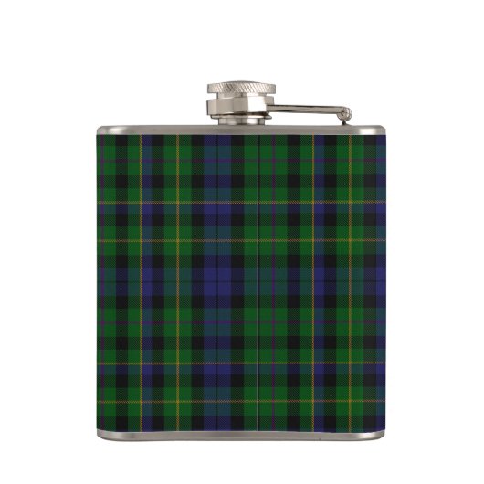 Monogramed Clan MacBride Tartan Pset Flask Heupfles (Achterkant)