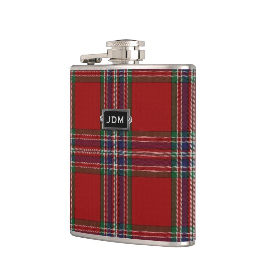 Monogramed Clan MacFarlane Tartan Pset Flask Heupfles (Links)