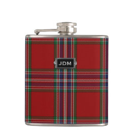Monogramed Clan MacFarlane Tartan Pset Flask Heupfles