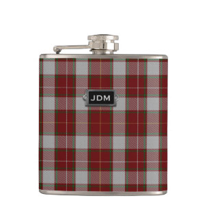 Monogramed Clan MacFie Tartan Pset Flask Heupfles