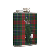 Monogramed Clan MacLean Tartan Plaid Golf Flask Heupfles (Rechts)
