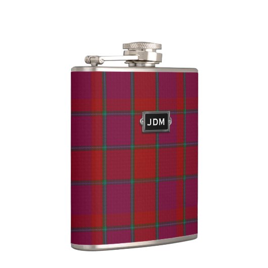 Monogramed Clan MacNab Tartan Pset Flask Heupfles (Rechts)