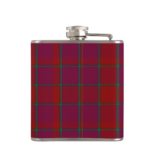 Monogramed Clan MacNab Tartan Pset Flask Heupfles (Achterkant)
