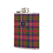 Monogramed Clan MacPherson Tartan Pset Flask Heupfles (Links)