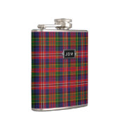 Monogramed Clan MacPherson Tartan Pset Flask Heupfles (Rechts)