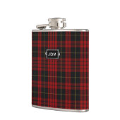 Monogramed Clan MacQueen Tartan Pset Flask Heupfles (Links)