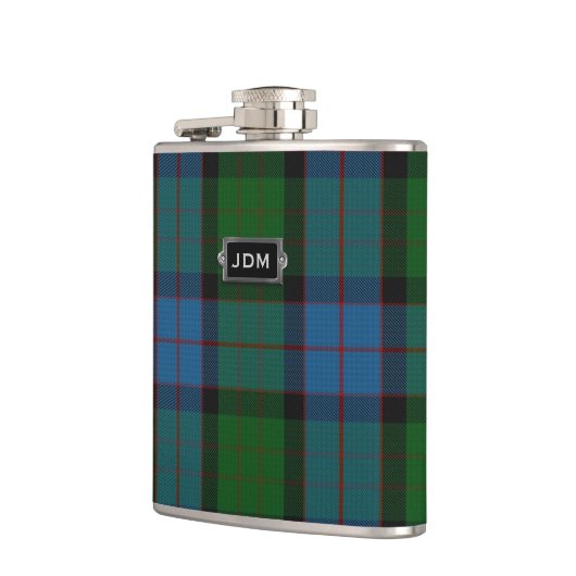 Monogramed Clan MacWilliam Tartan Pset Flask Heupfles (Links)