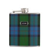 Monogramed Clan MacWilliam Tartan Pset Flask Heupfles (Voorkant)