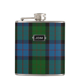 Monogramed Clan MacWilliam Tartan Pset Flask Heupfles