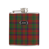 Monogramed Clan Matheson Tartan Pset Flask Heupfles (Voorkant)