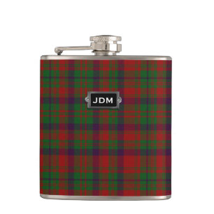 Monogramed Clan Matheson Tartan Pset Flask Heupfles