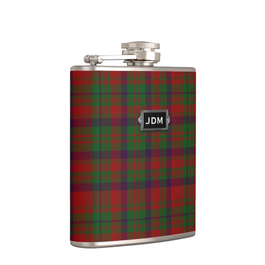 Monogramed Clan Matheson Tartan Pset Flask Heupfles (Rechts)